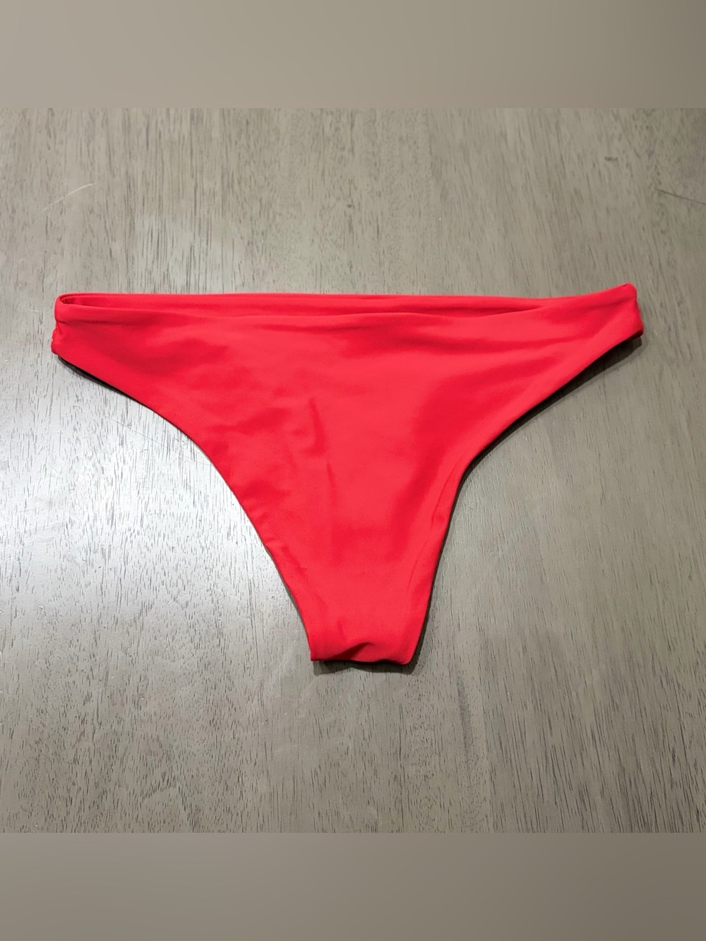 Women's Red High Cut Cheeky Bikini Bottom Swimsuit Size Small